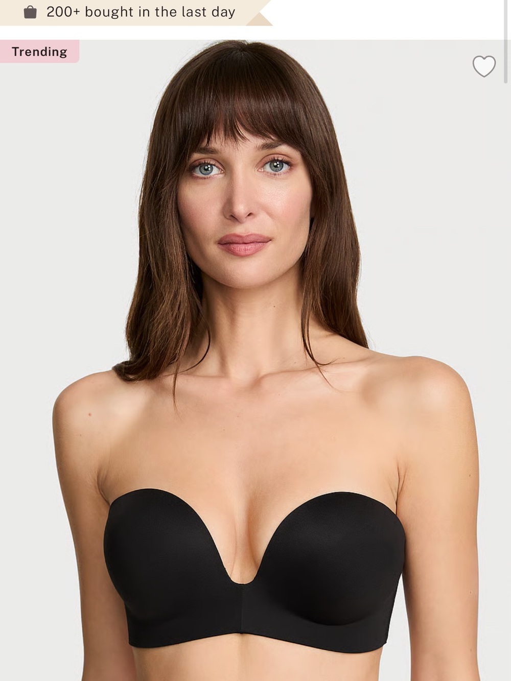 Victoria's Secret Black Strapless Bombshell 32C Worn Once